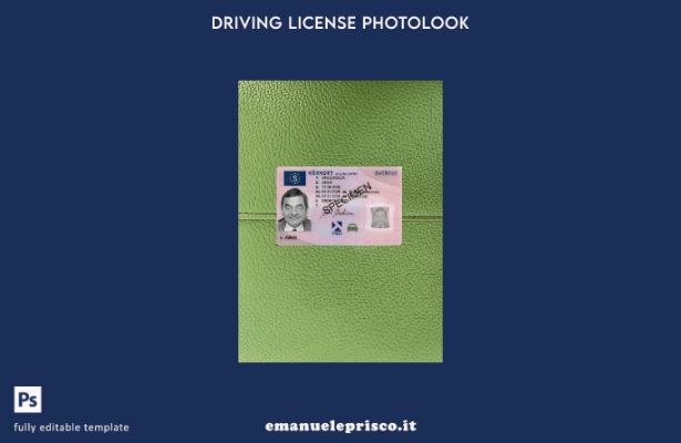 stile verificato patente di guida svedese presente modello anteriore photolook